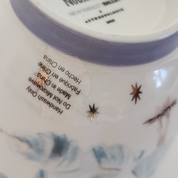 Anthropologie New York City Ballet Mug Snow Fairies Snowflakes New - Picture 10 of 11